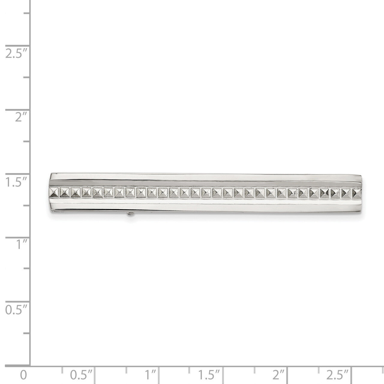 Studded Tie Bar Stainless Steel Polished SRT114