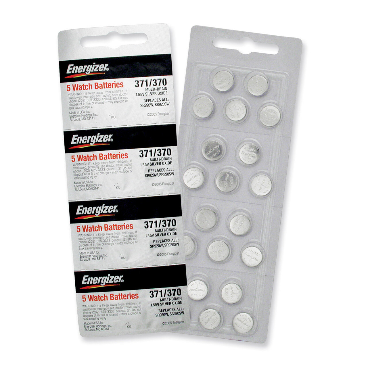 Energizer Watch Batteries Package of 20 WB371SP, MPN: WB371SP, 39800091437