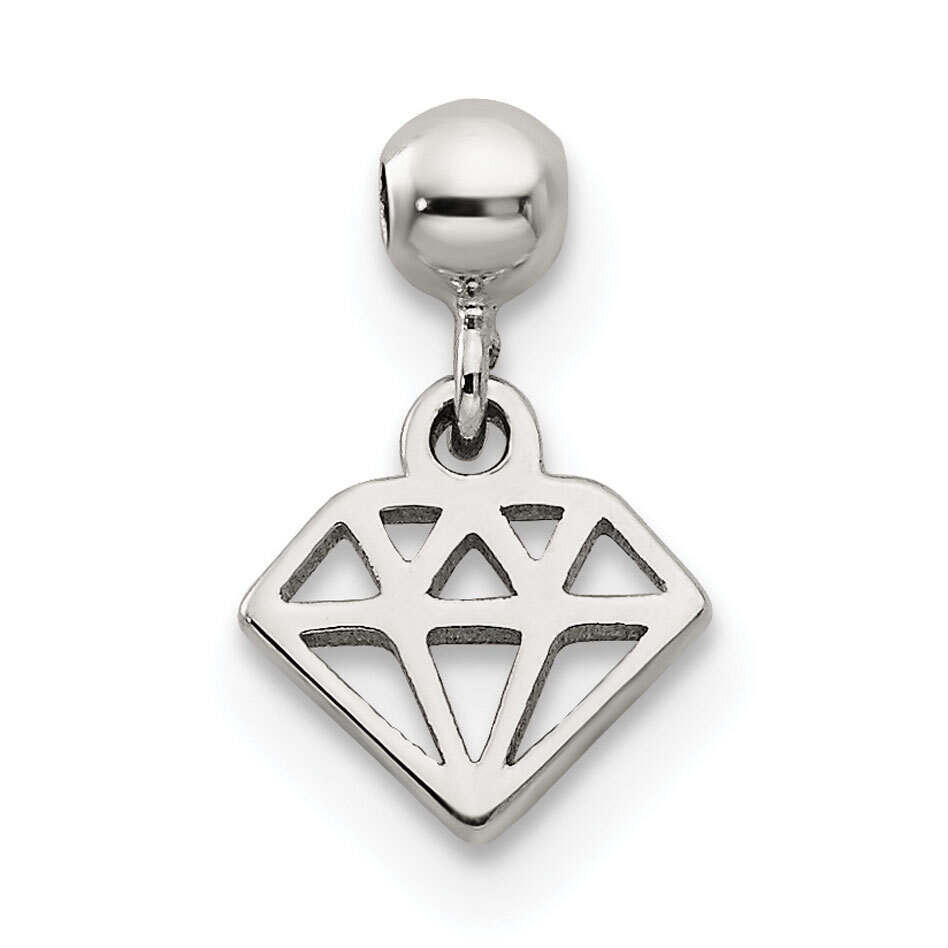 Diamond-Design Charm Sterling Silver Dangle QMM147