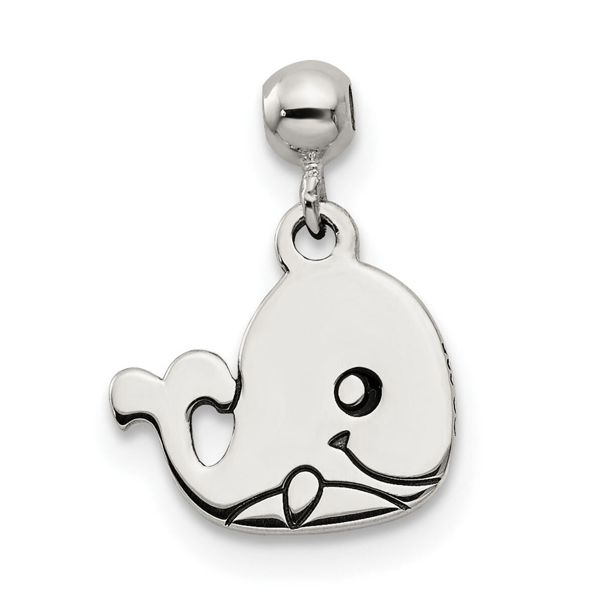 Whale Charm Sterling Silver Enamel Dangle QMM151, MPN: QMM151,