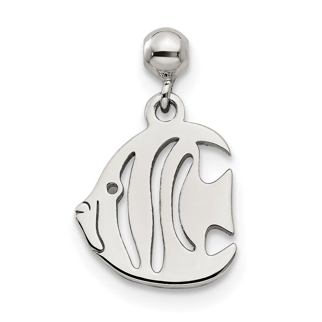 Fish Charm Sterling Silver Dangle QMM155, MPN: QMM155,