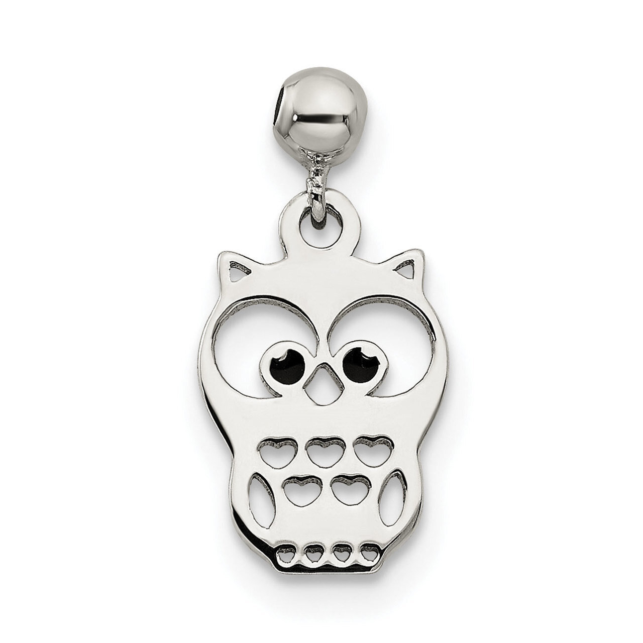 Owl Charm Sterling Silver Enamel Dangle QMM187, MPN: QMM187,