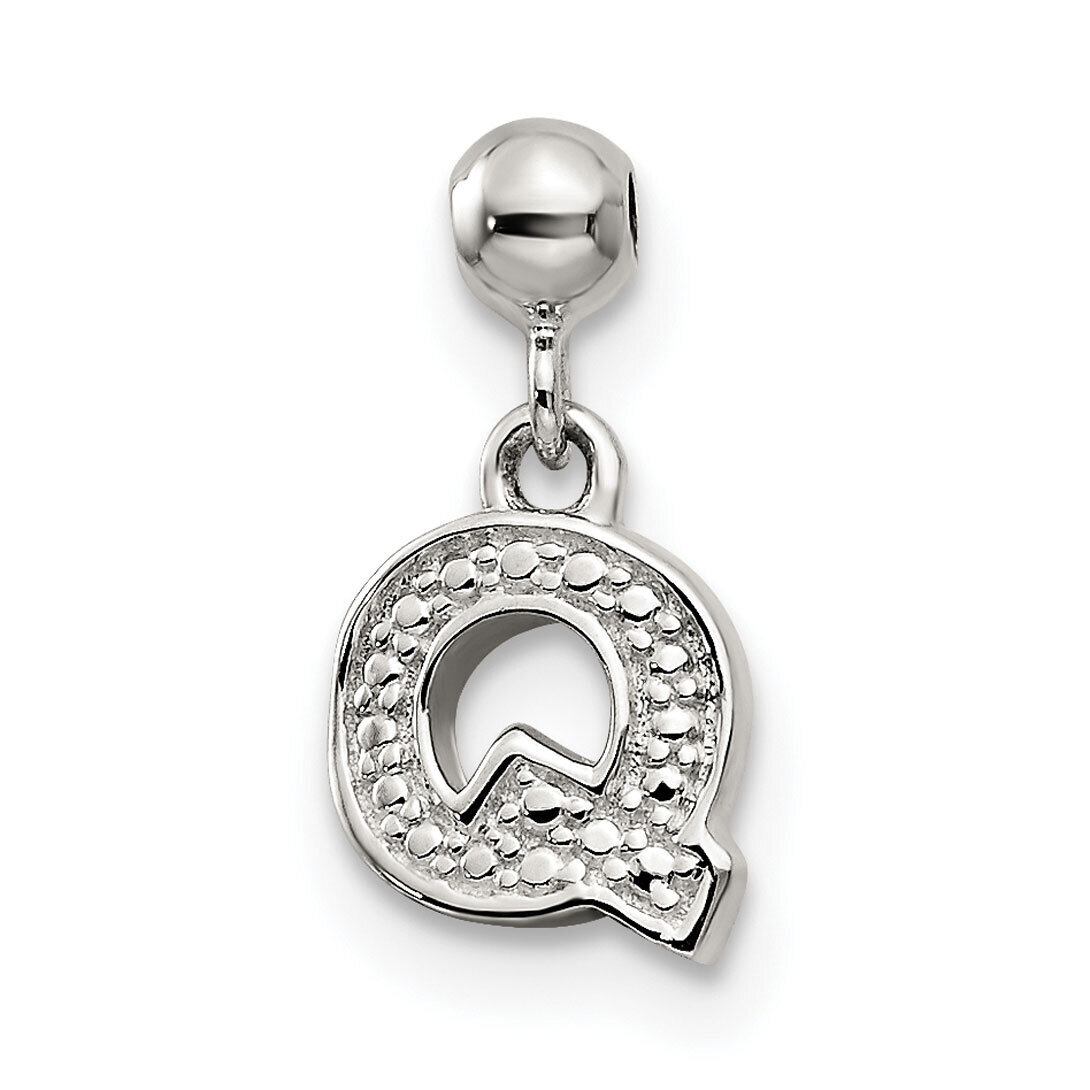 Letter Q Charm Sterling Silver Dangle QMM190Q, MPN: QMM190Q,