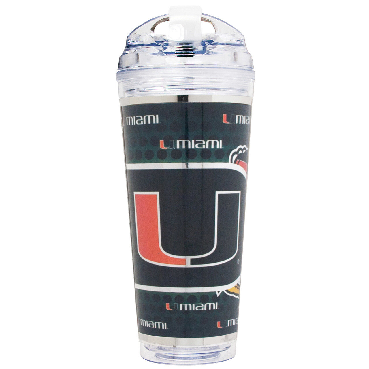 NCAA University of Miami 24 oz Double Wall Acrylic Tumbler GC6805