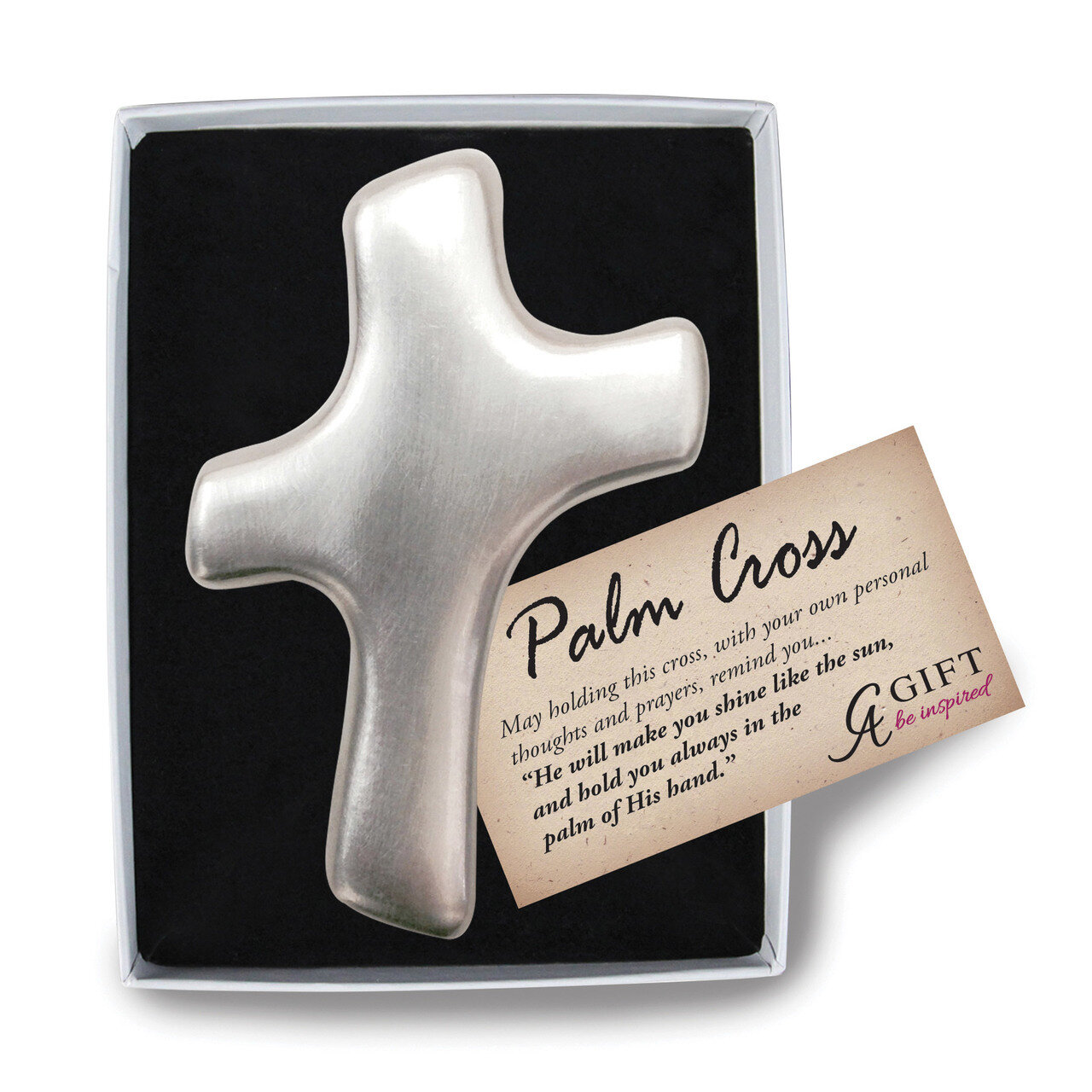 Brushed Silver-tone Palm Cross GM18258