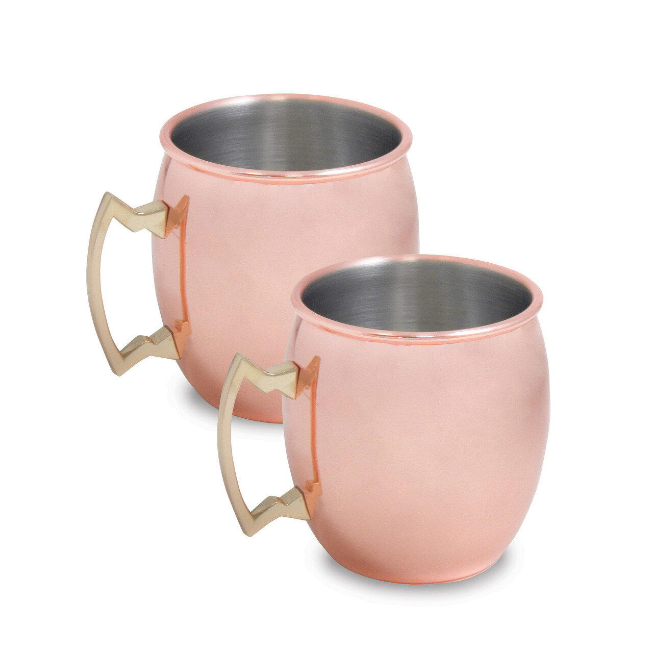 Set of 2 Copper Finish Stainless Steel 20oz. Mugs Engravable GM18366