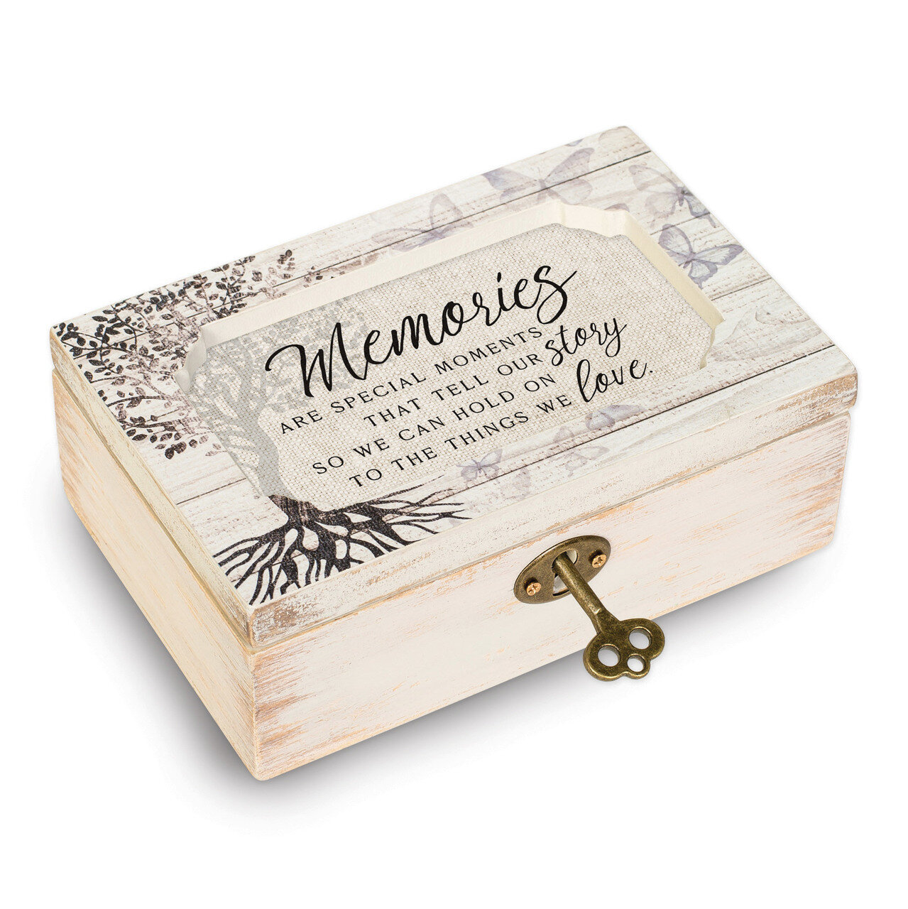 Memories Music Box Butterfly Decoupage Distressed Finish GM18519