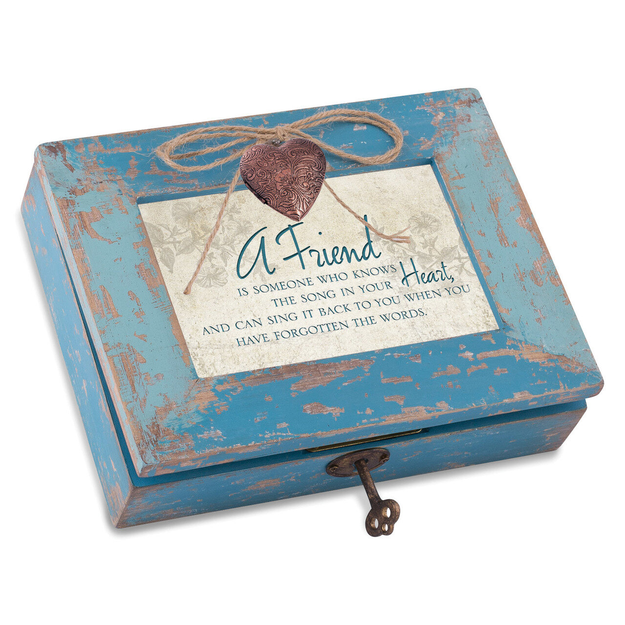 Friend Heart Locket Music Box Distressed Finish GM18534, MPN: GM18534, 633303295080