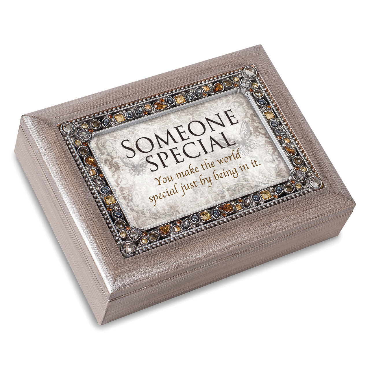 Someone Special Music Box Jeweled Woodgrain Resin GM18592, MPN: GM18592, 633303821142