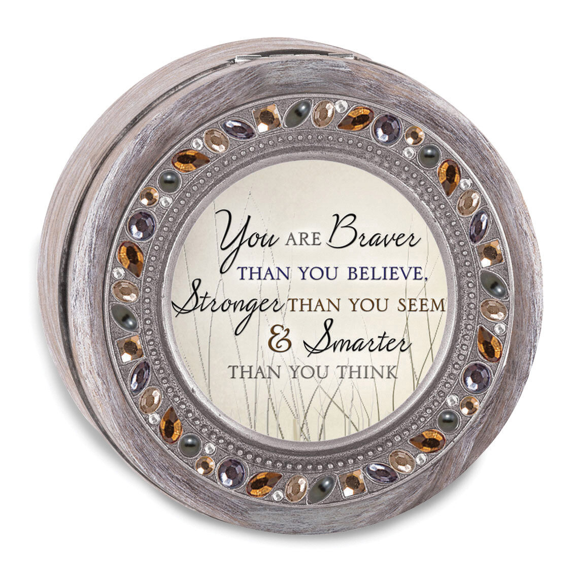 Jeweled Resin Braver Round Music Box GM18600, MPN: GM18600, 633303291396