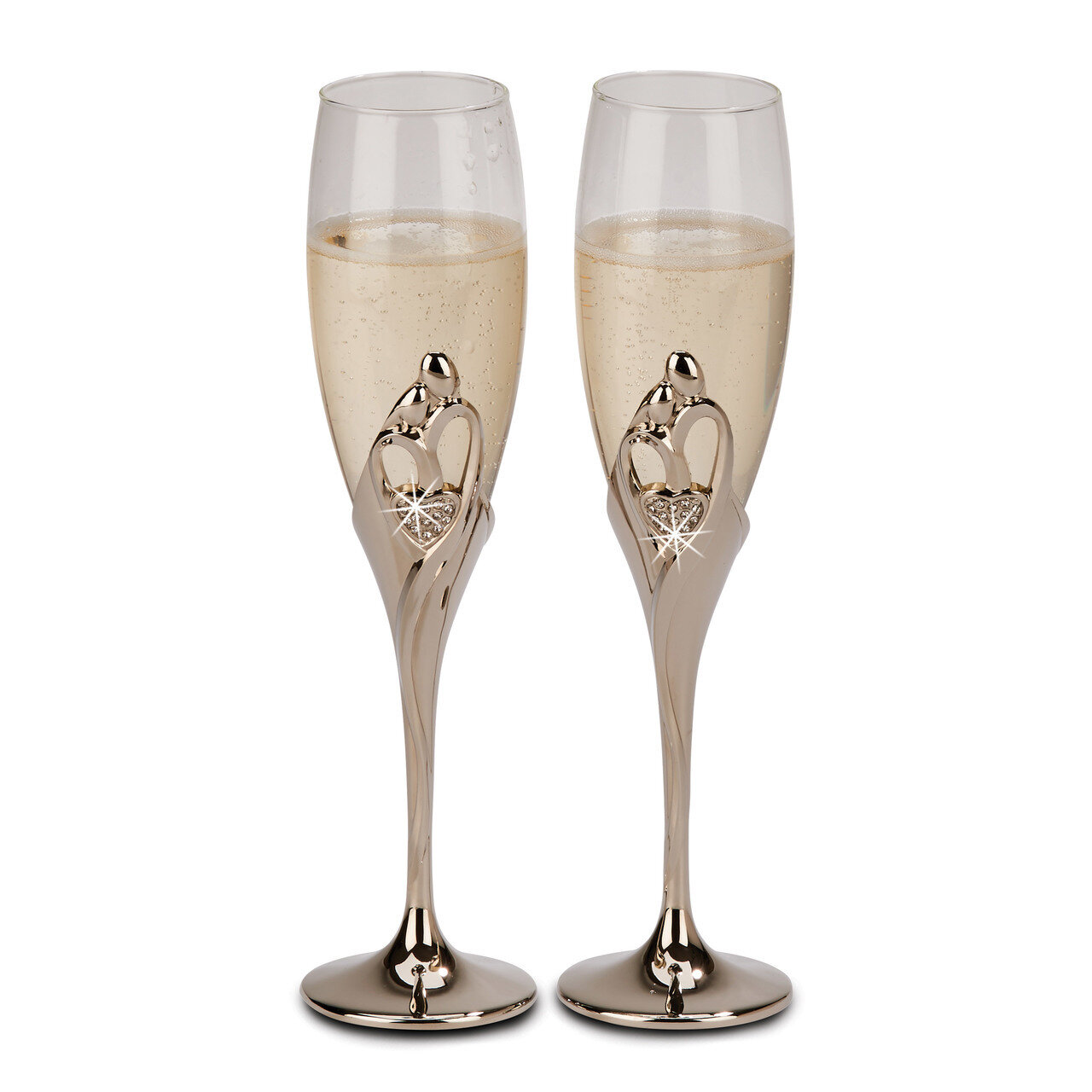 Pair Nickel-plated Embrace Flutes GM18667, MPN: GM18667, 47105210941