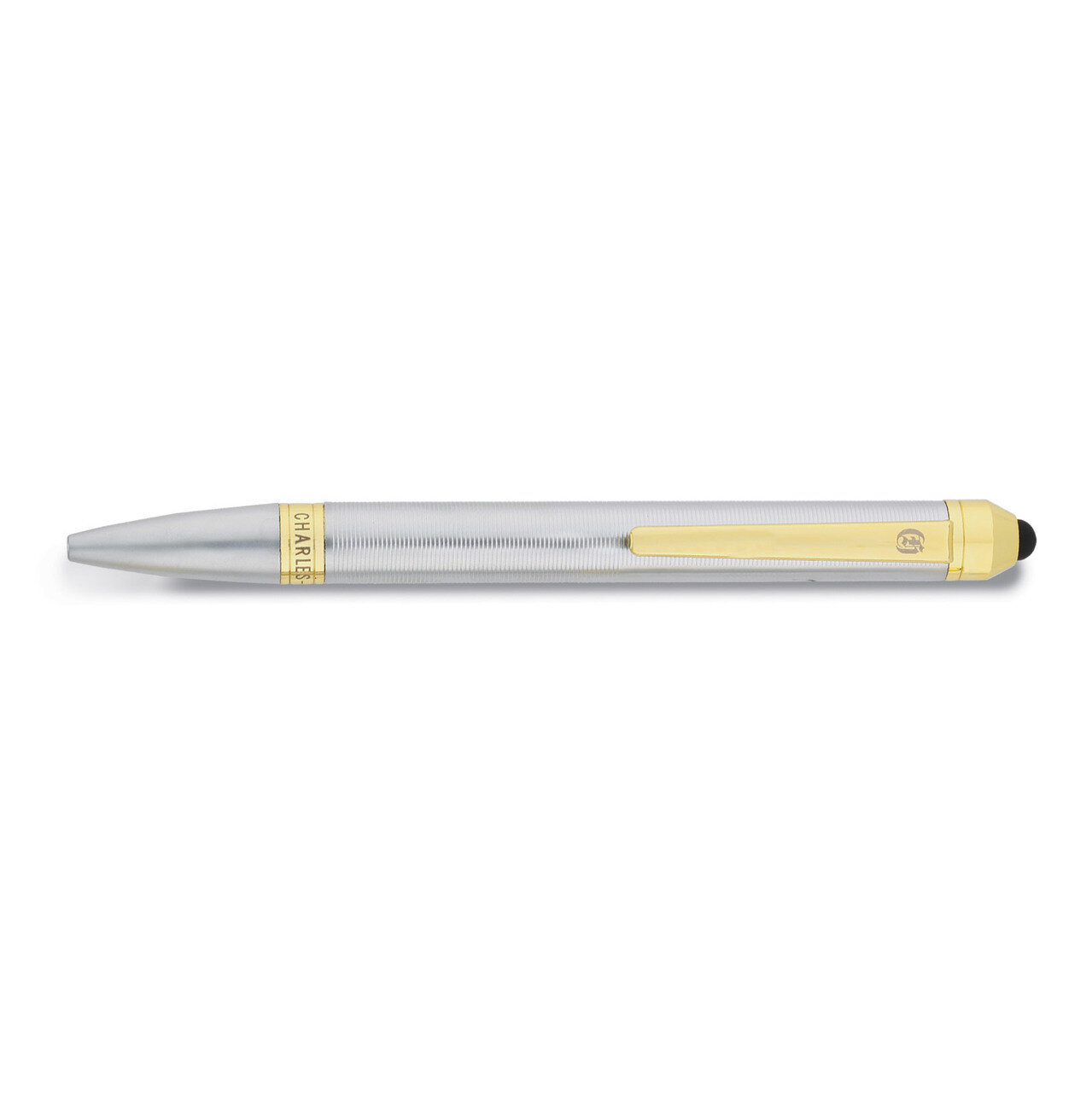 Charles Hubert Silver-tone & Gold-tone Banded Ballpoint Pen GM18988