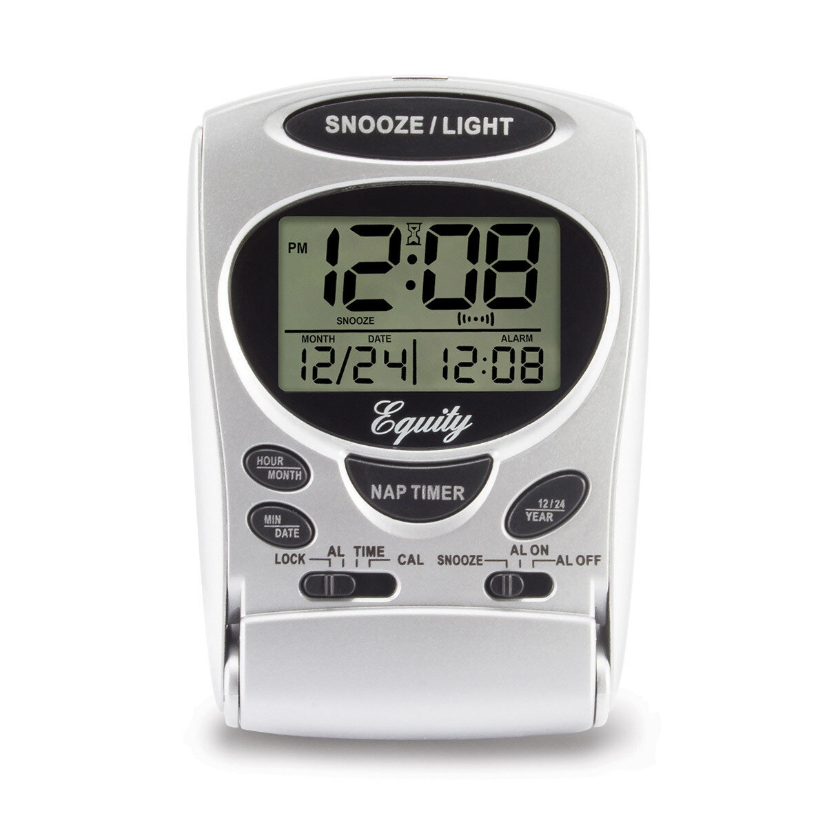 LCD Digital Fold-up Travel Alarm Clock GM19005
