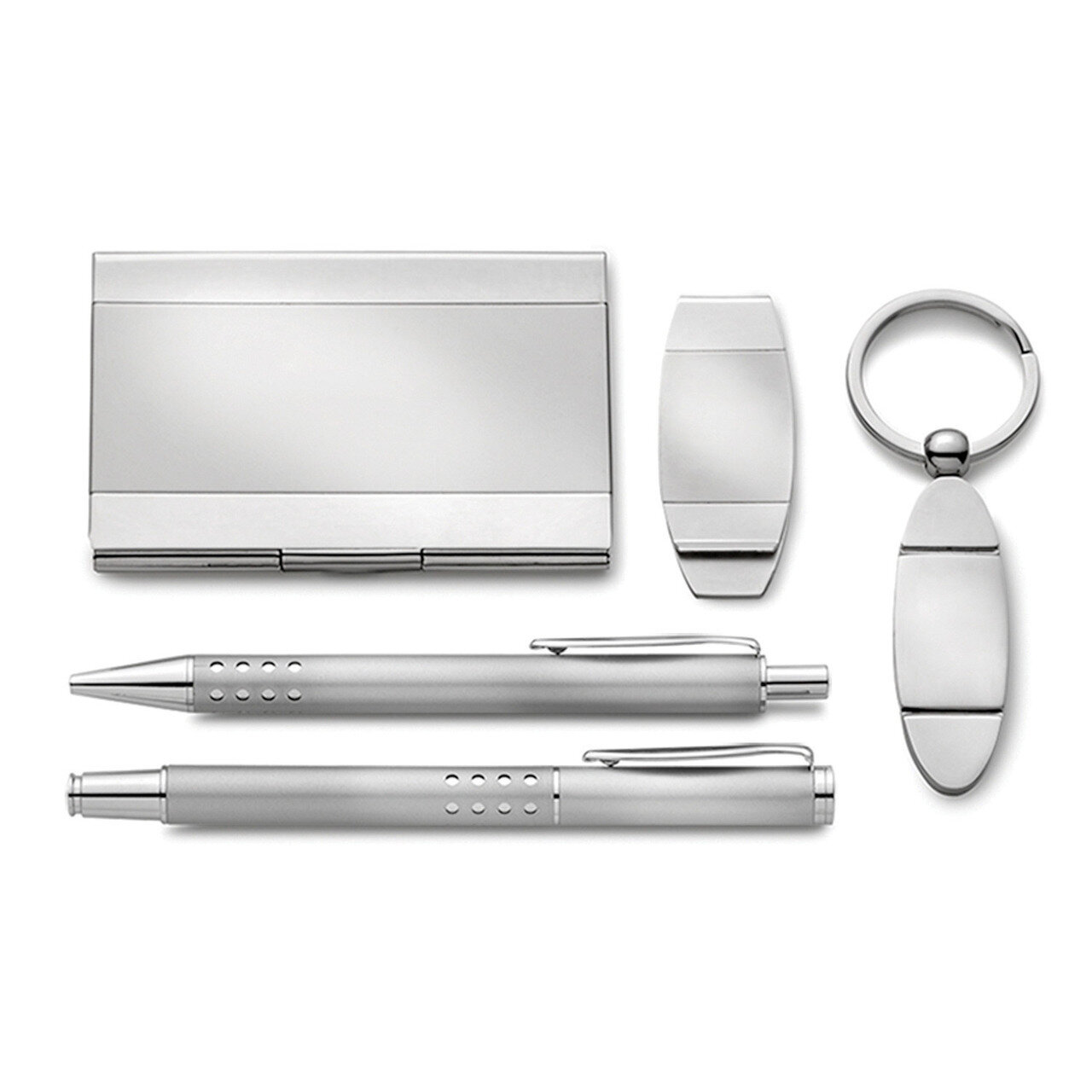 5-piece Desk Set Silver-tone Engravable GM19159, MPN: GM19159,