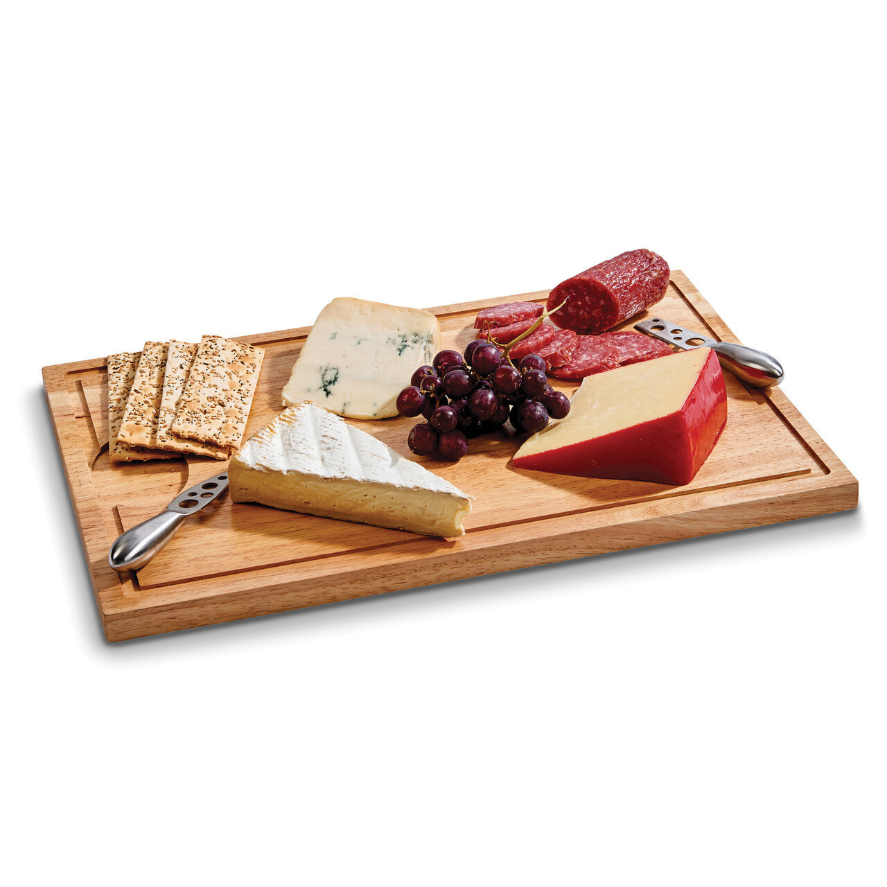 Rubberwood Cutting Board with Well GM19219