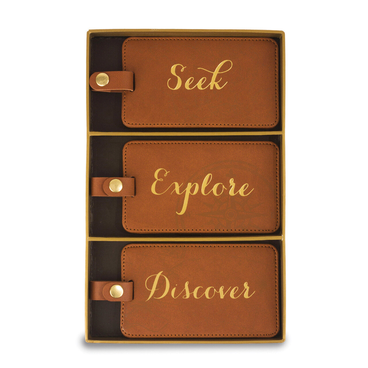 Set of 3 Seek Explore Discover Luggage Tags GM19334