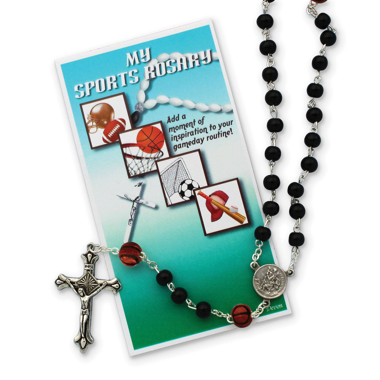 Boys Black Basketball Sports Rosary GM19743, MPN: GM19743, 827225600897