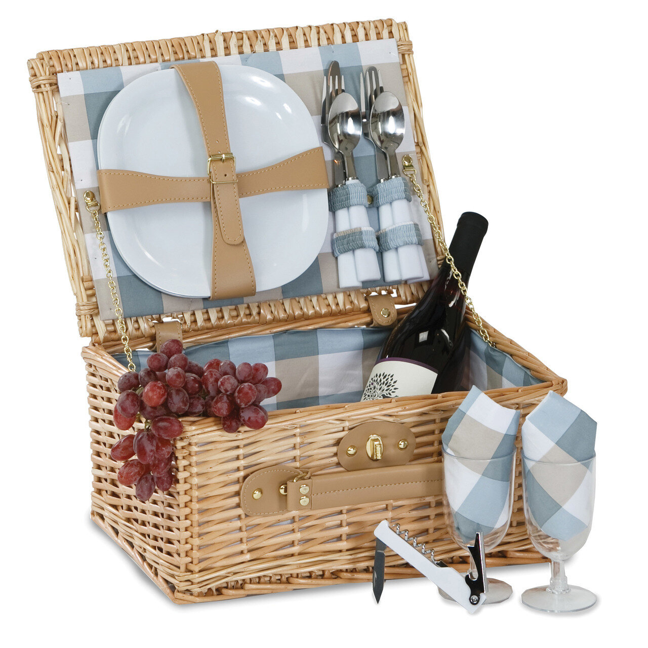Boothbay 2 person Picnic Basket Grey GM19774