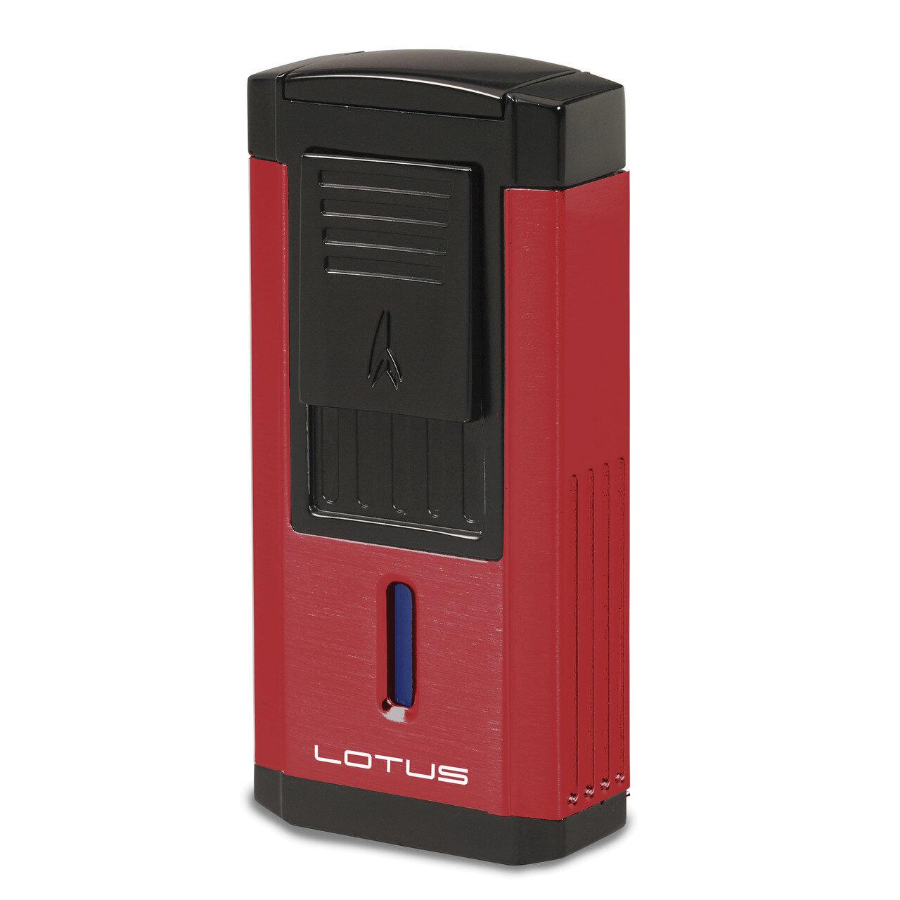 L60 Duke Triple Pinpoint Flame Cigar Cutter Lighter - Red & Black GM19848