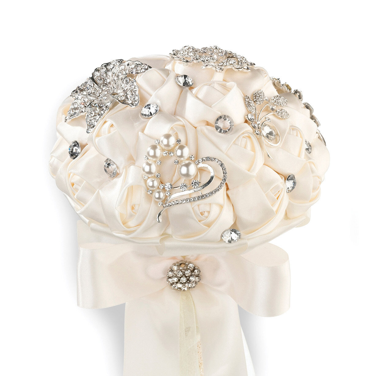 Lillian Rose Ivory Crystal Flower Wedding Bouquet GM20278