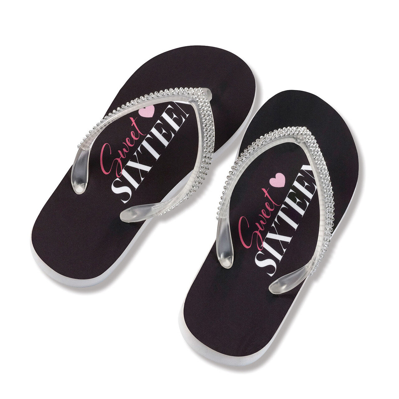 Lillian Rose Small Size 5-6 Black Sweet Sixteen Flip Flops GM20418, MPN: GM20418, 710309426134