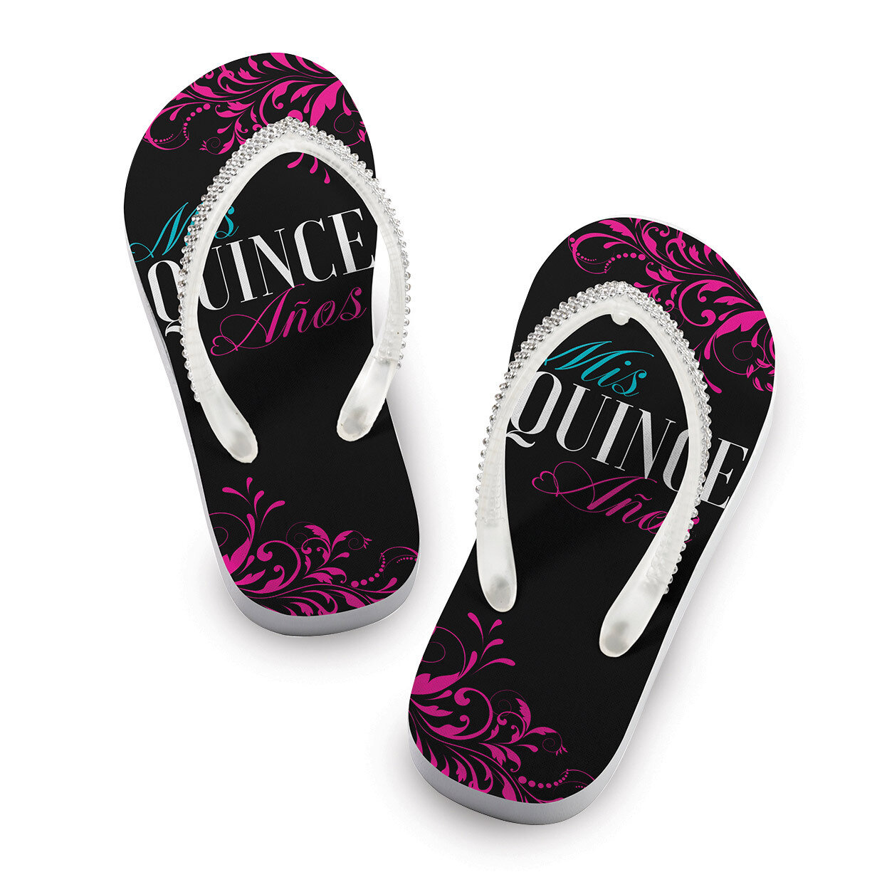 Lillian Rose Large Size 9-10 Quince Anos Flip Flops GM20458, MPN: GM20458, 710309432319