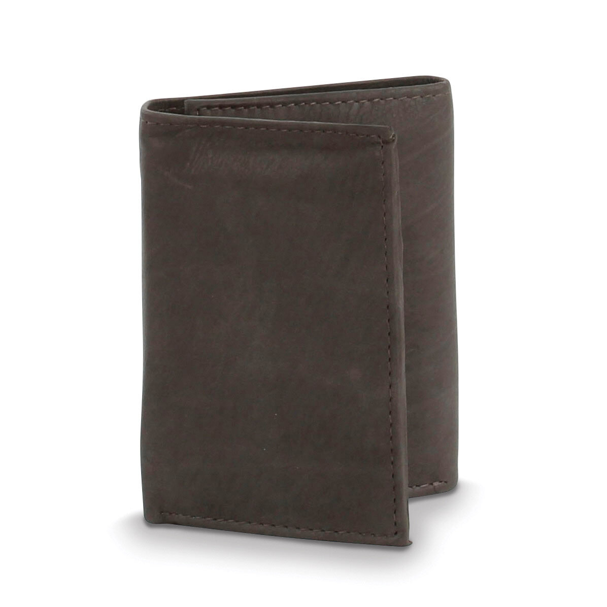 Brown Leather Trifold Wallet Engravable GM20645