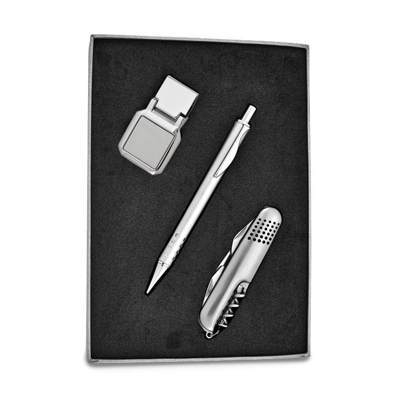 Knife, Pen and Square Money Clip Gift Set Engravable GM20723, MPN: GM20723, 788089088316