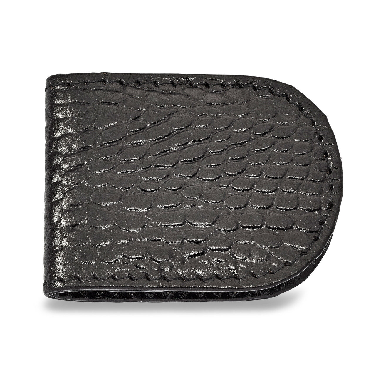 Black Leather Crocodile Grain Money Clip GM20766, MPN: GM20766, 788089142841
