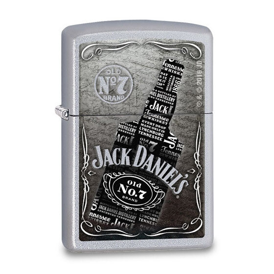 Zippo Chrome Satin Jack Daniel&#39;s Bottle Labels Lighter GM20922, MPN: GM20922, 0-41689-1181