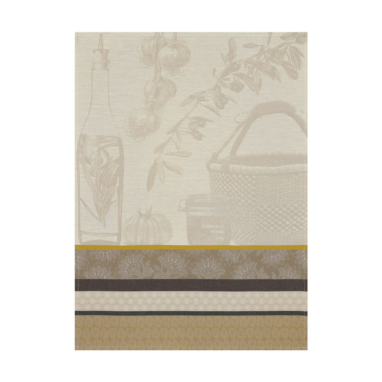 Le Jacquard Francais Saveurs De Provence Beige Tea Towel 24 X 31 Inch 22798 Set of 4