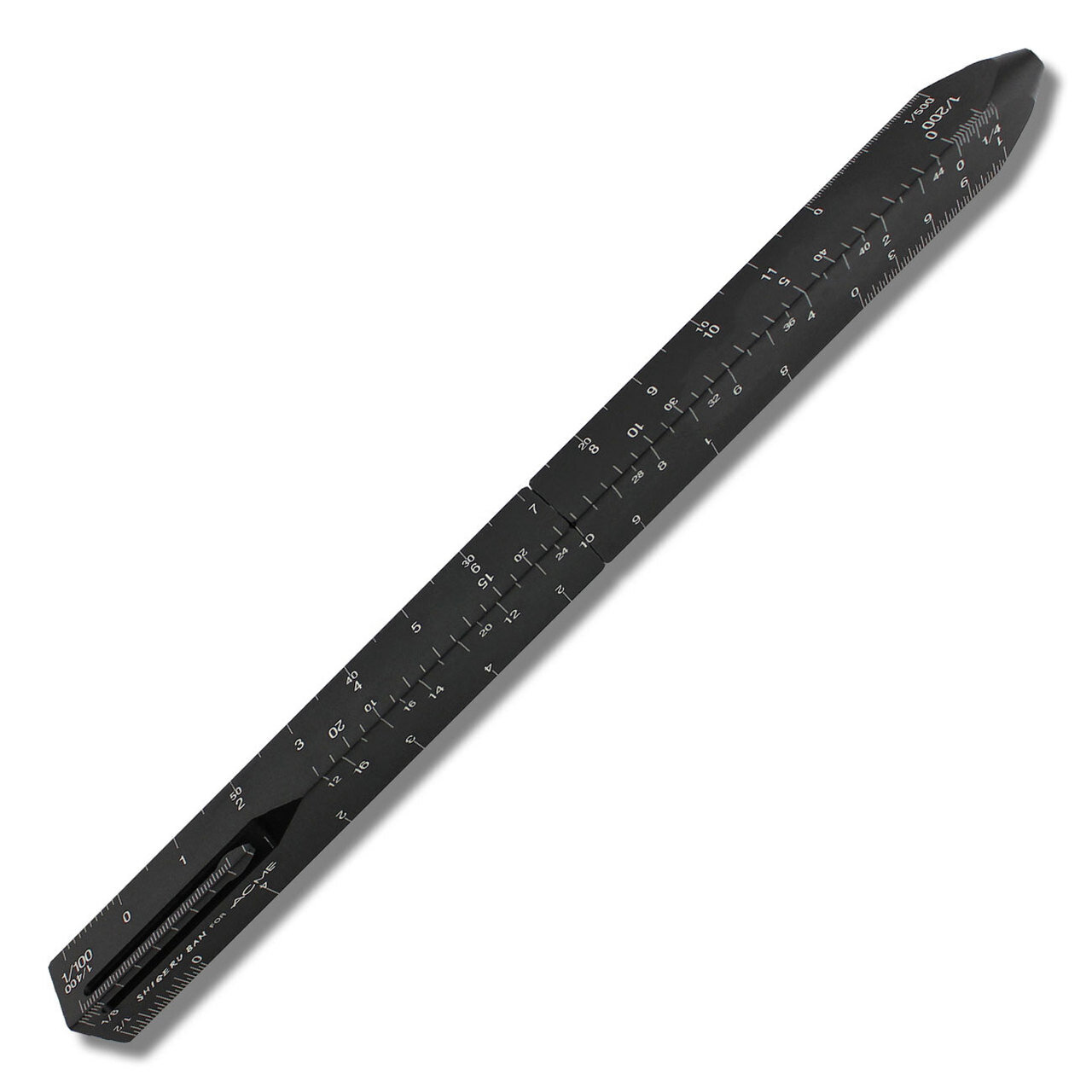 Acme Scale Black Retractable Ballpoint Pen P2SB01BKRB