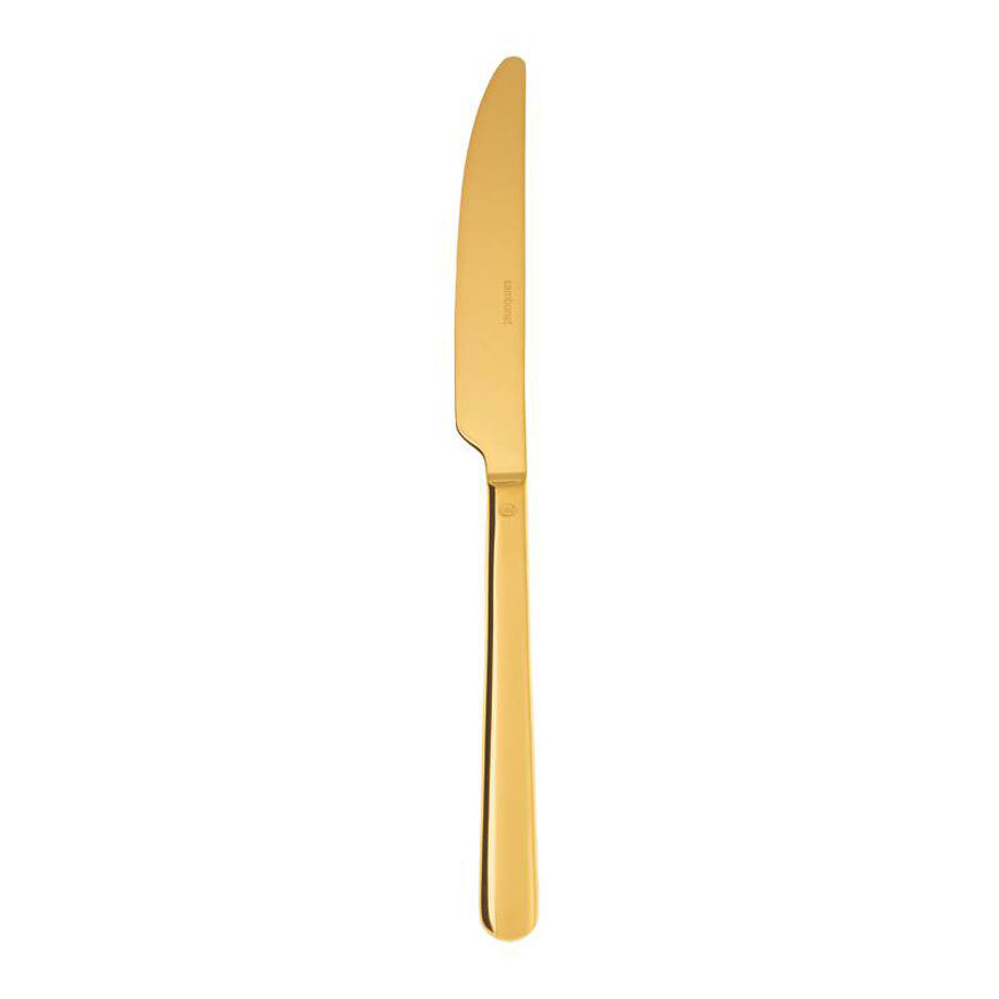 Sambonet Linear Gold Dessert Knife Solid Handle 52713G27, MPN: 52713G27, 790955033191