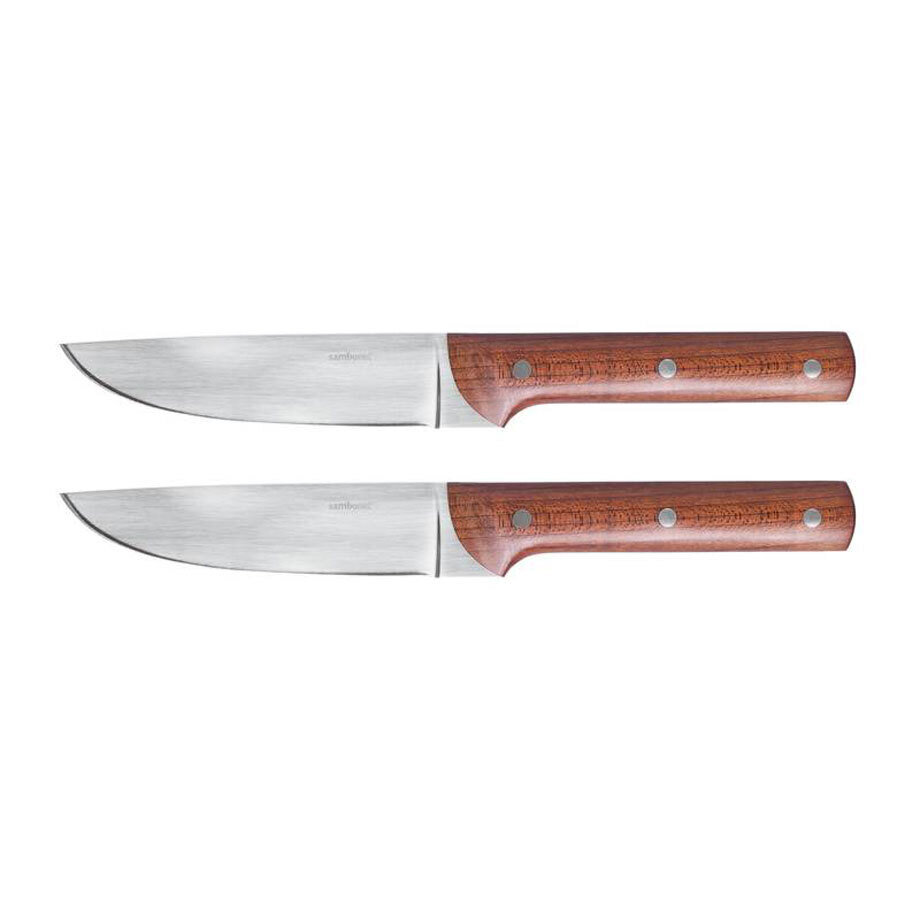Sambonet Steak Knives Porterhouse Steak Knife Set 2 Pieces Smooth Blade Giftboxed 52577WA1