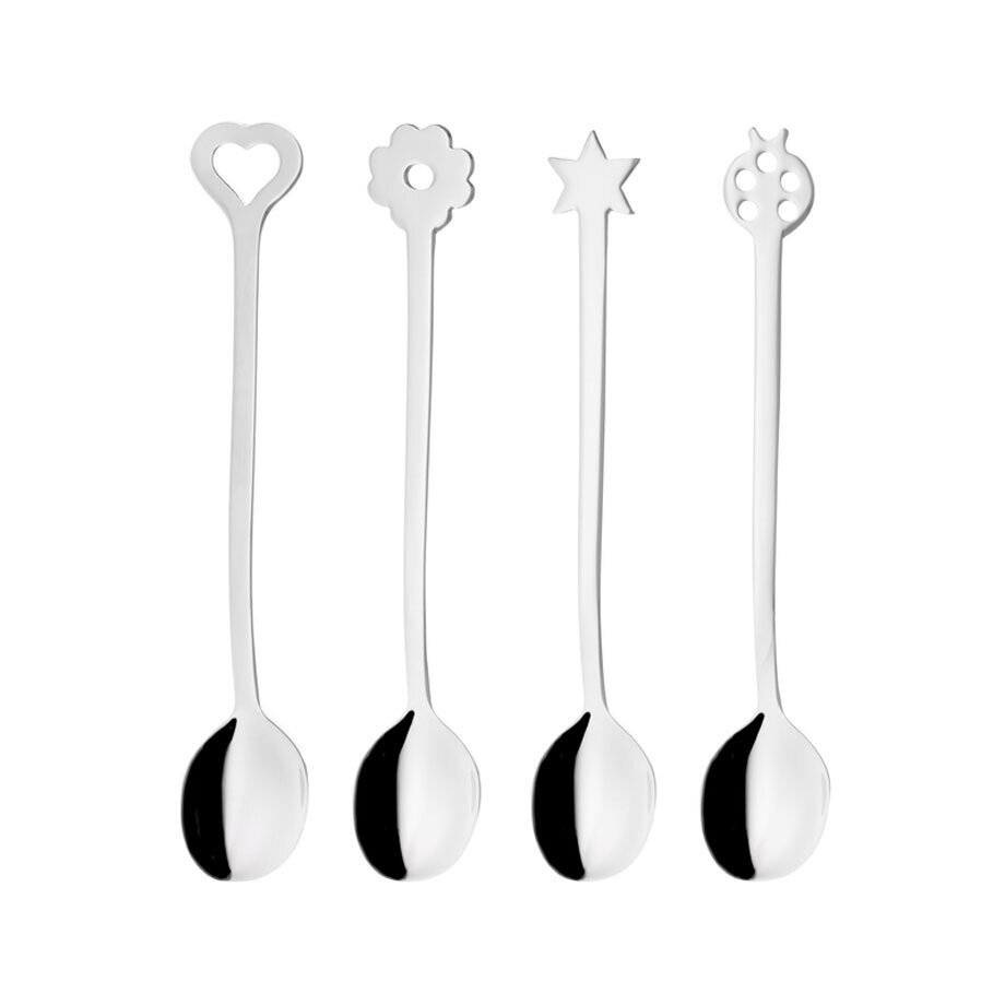 Sambonet  Party Items Lucky Charms Party Spoons 4 Pieces Giftboxed 52549C21, MPN: 52549C21,
