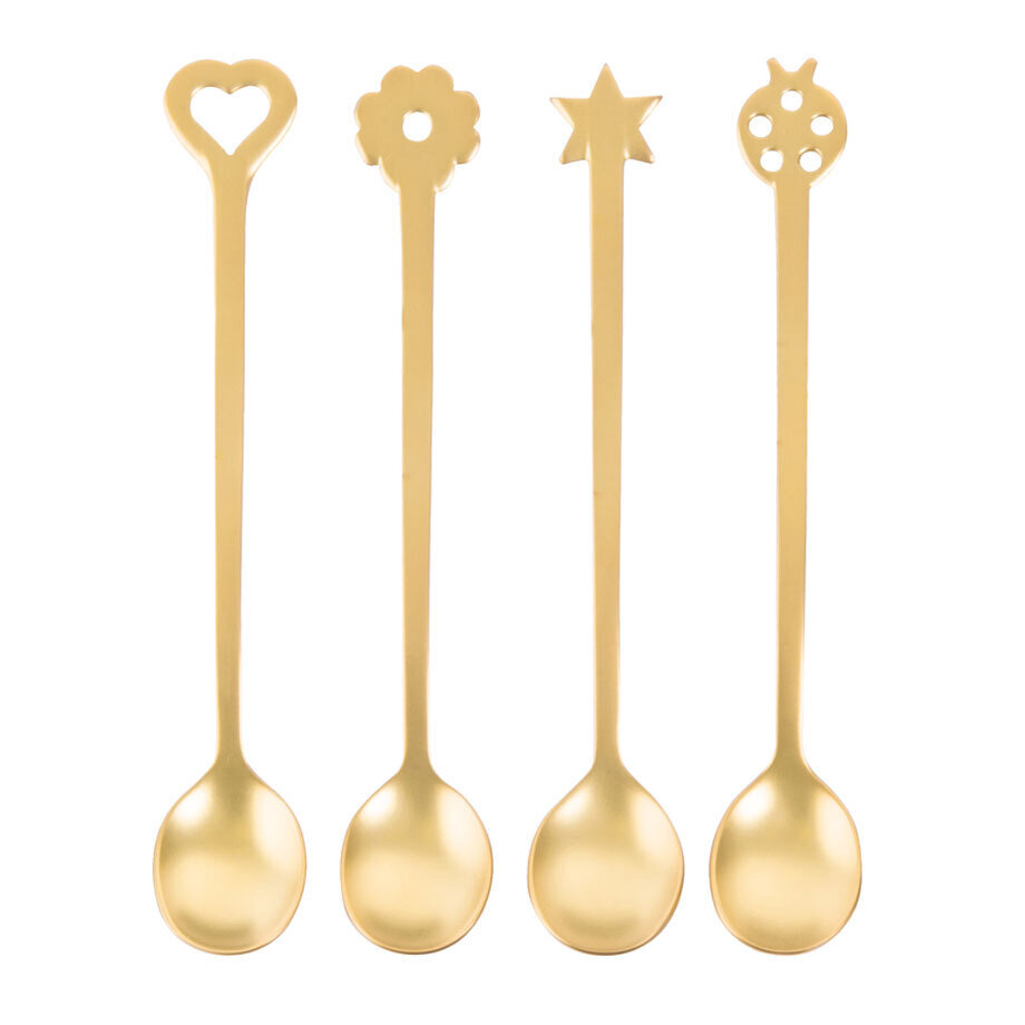 Sambonet  Party Items Lucky Charms Party Spoons 4 Pieces Giftboxed 52649G21, MPN: 52649G21,