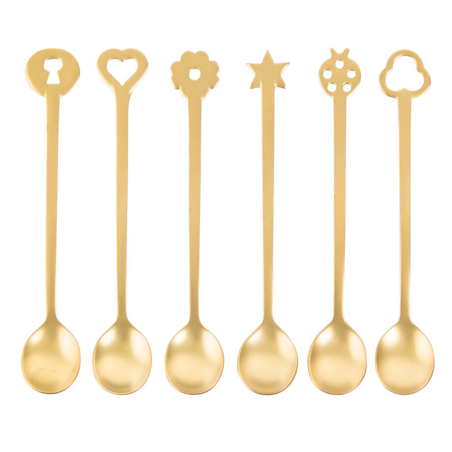 Sambonet  Party Items Lucky Charms Party Spoons 6 Pieces Giftboxed 52649G22, MPN: 52649G22,
