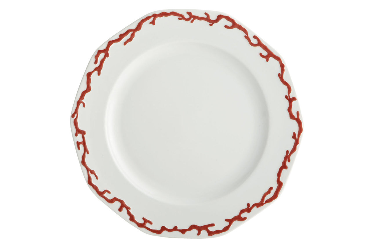 Mottahedeh Barriera Corallina Red Dinner Plate TD101