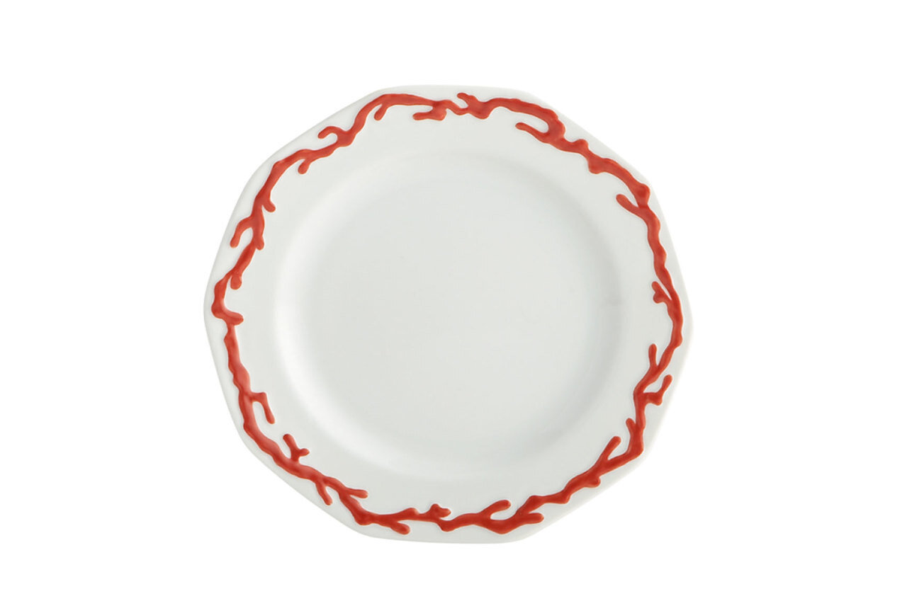 Mottahedeh Barriera Corallina Red Bread & Butter Plate TD103