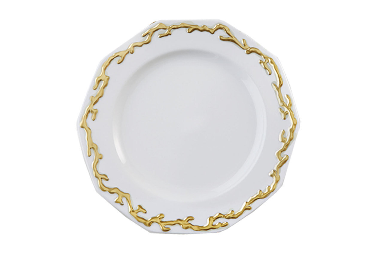 Mottahedeh Barriera Corallina Gold Dinner Plate TD501