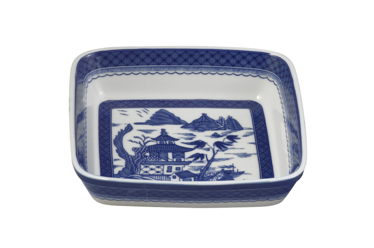 Mottahedeh Blue Canton Baking Dish Square S207