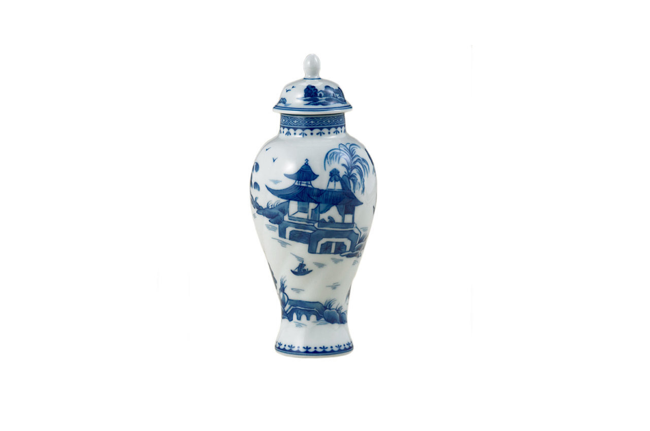 Mottahedeh Blue Canton Small Covered Jar HC188, MPN: HC188,