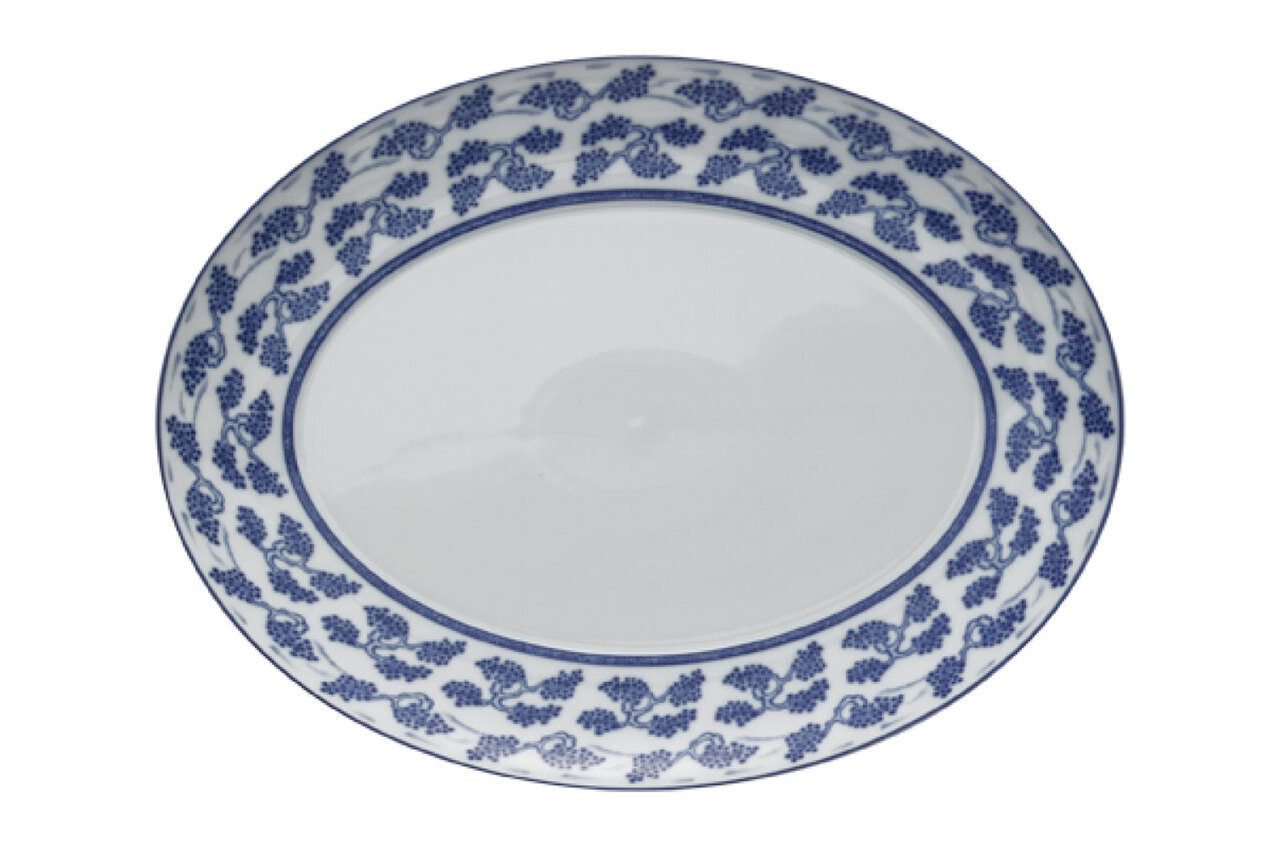 Mottahedeh Blue Shou Platter Small 14 Inch S114