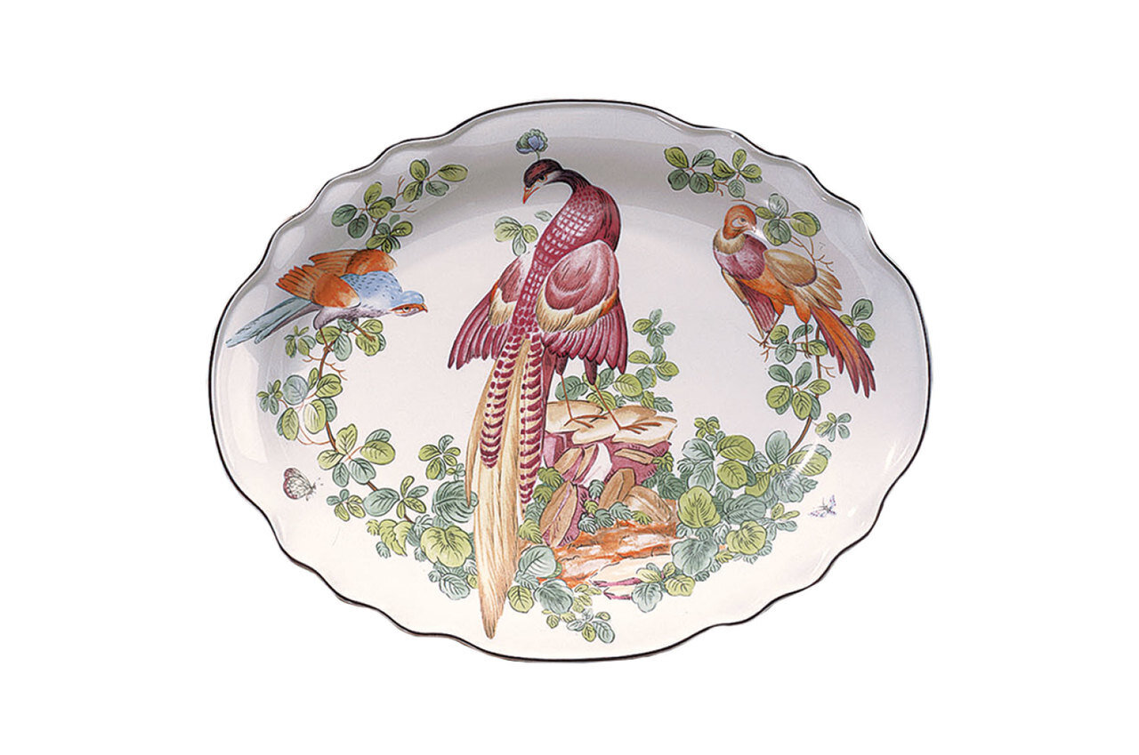 Mottahedeh Chelsea Bird Oval Dish CW2455