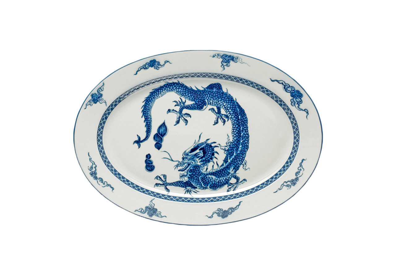 Mottahedeh Blue Dragon Oval Platter S1748