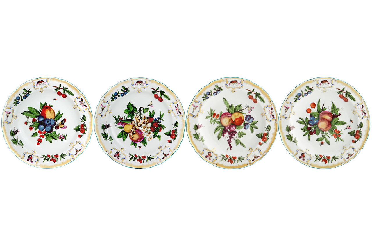 Mottahedeh Duke of Gloucester Dessert Plate Set of 4 CW1460, MPN: CW1460,