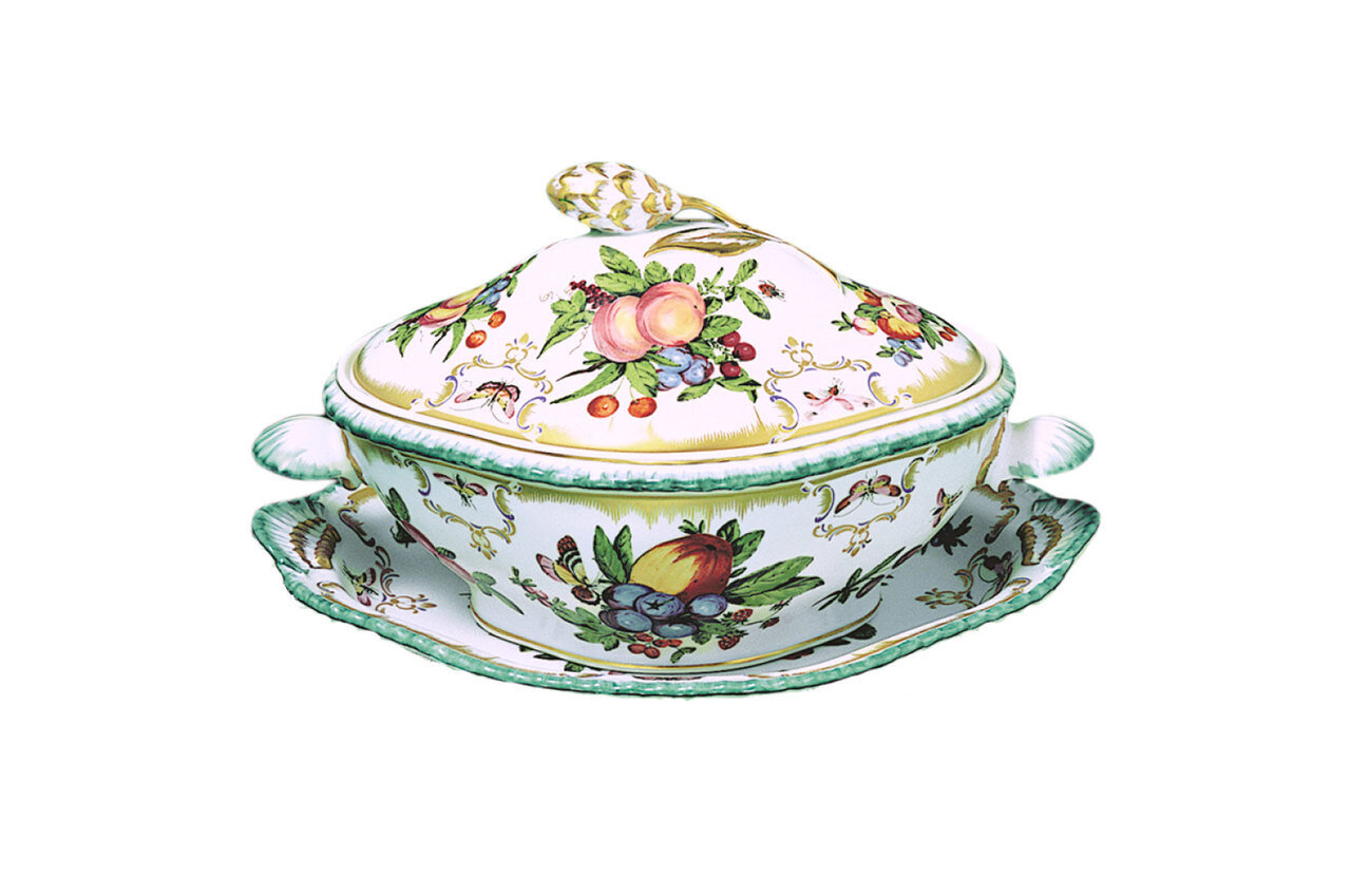 Mottahedeh Duke of Gloucester Tureen &amp; Oval Platter CW1510, MPN: CW1510,