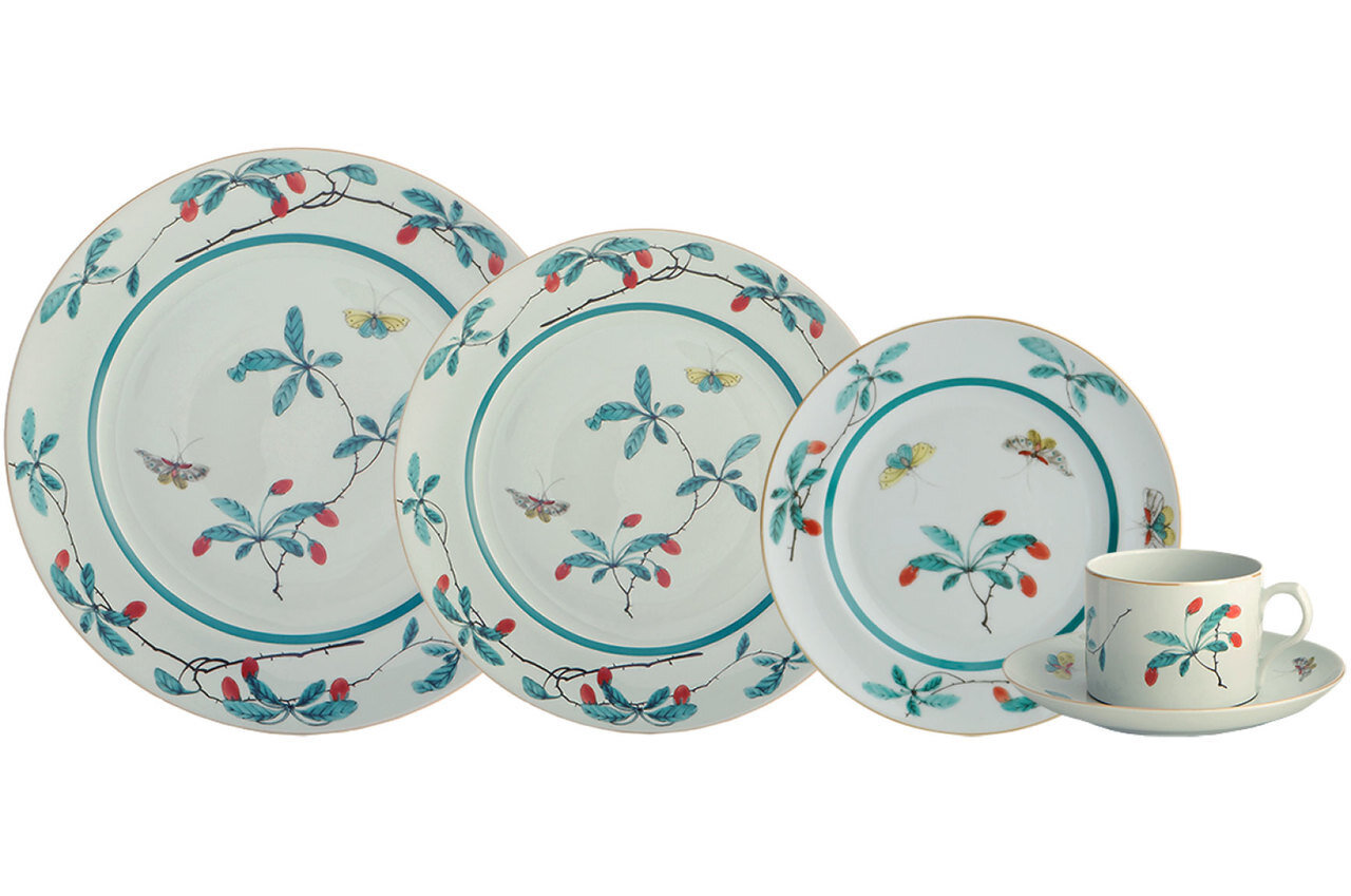Mottahedeh Famille Verte 5 Piece Place Setting Y1670