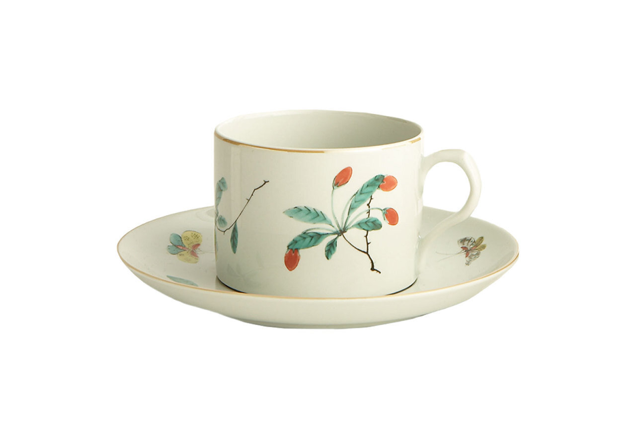Mottahedeh Famille Verte Lg Cup &amp; Saucer Y1706, MPN: Y1706,