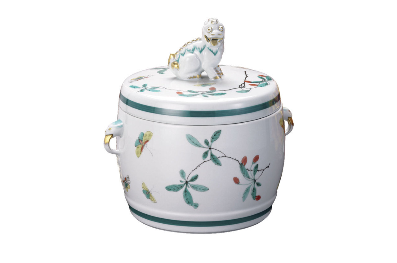 Mottahedeh Famille Verte Fu Dog Jar Y1688, MPN: Y1688,